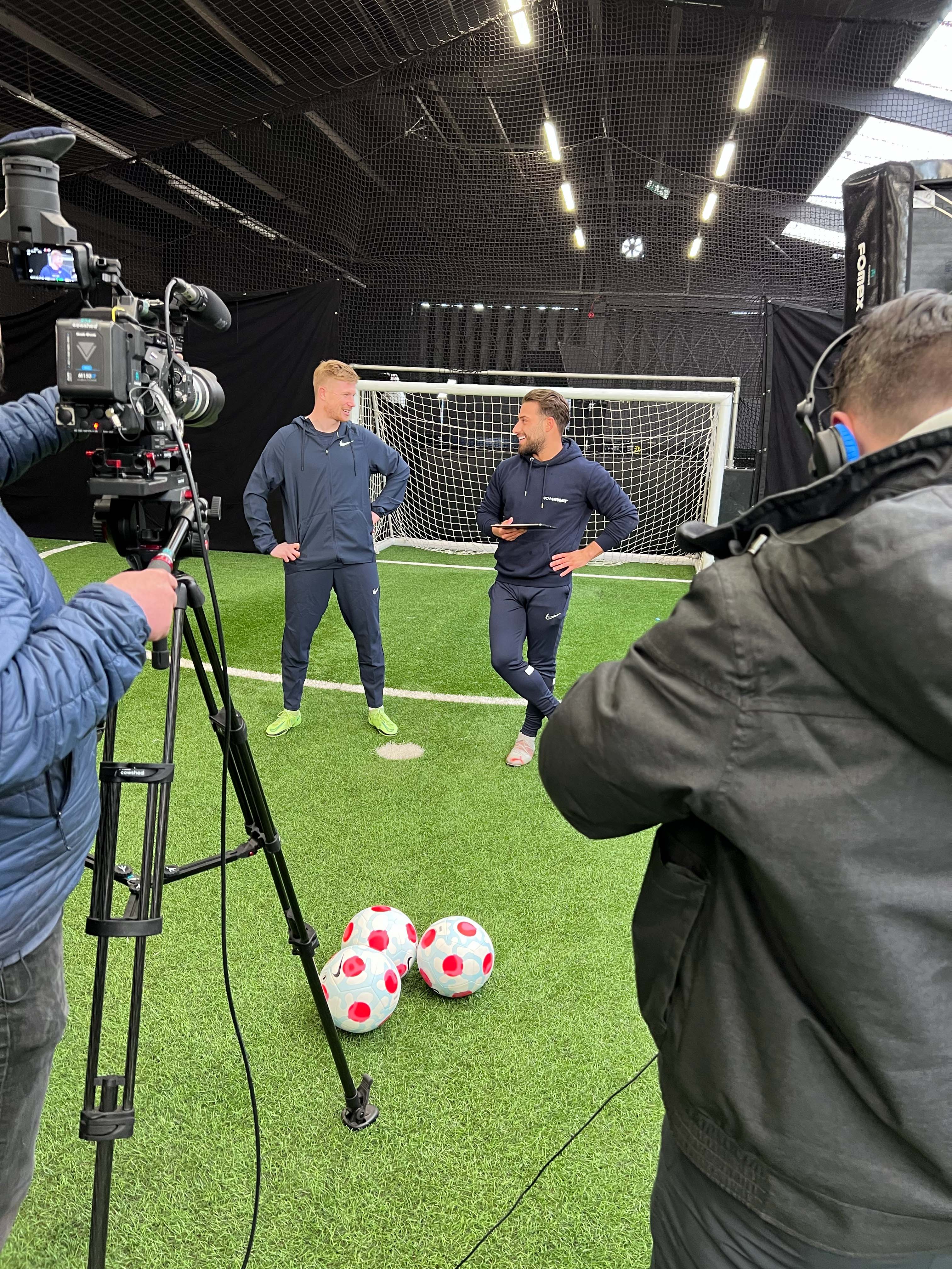 Multi-camera sports video production setup in indoor soccer facility - North East sports videography